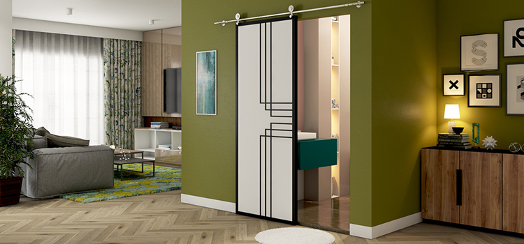 sliding bathroom door installation in Rancho Santa Margarita